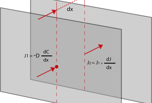 2.2.3 FICK’S SECOND LAW (I): Diffusion in a non-Steady State